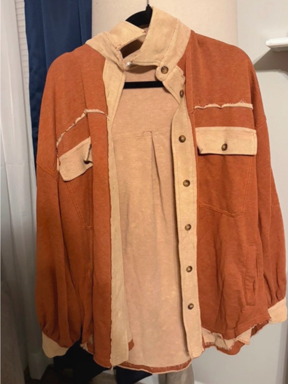 POL Rust Two-Tone Jean Shacket (01-10) 🍂🌼 - Picture 2 of 2
